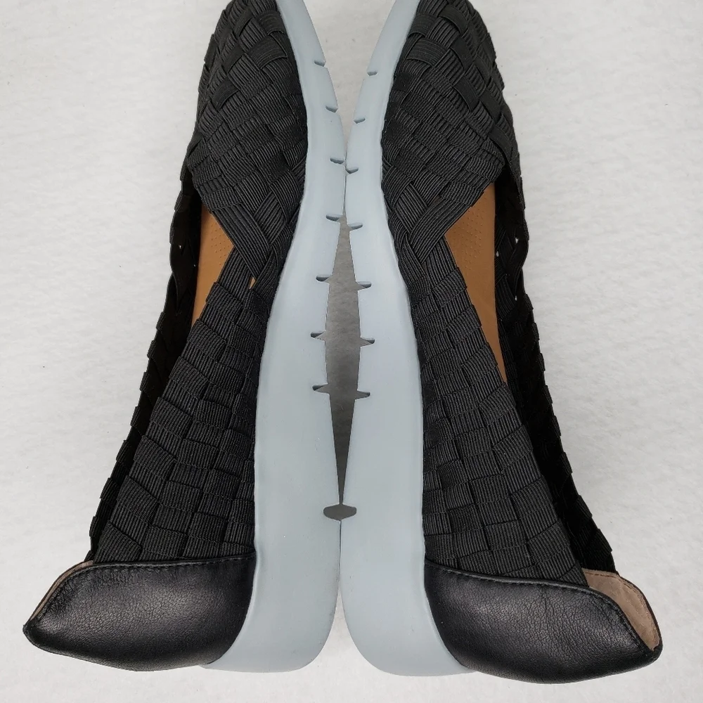 Corso Como Illana Black Stretch Weaved Slip On Comfort Loafers/Sneakers …